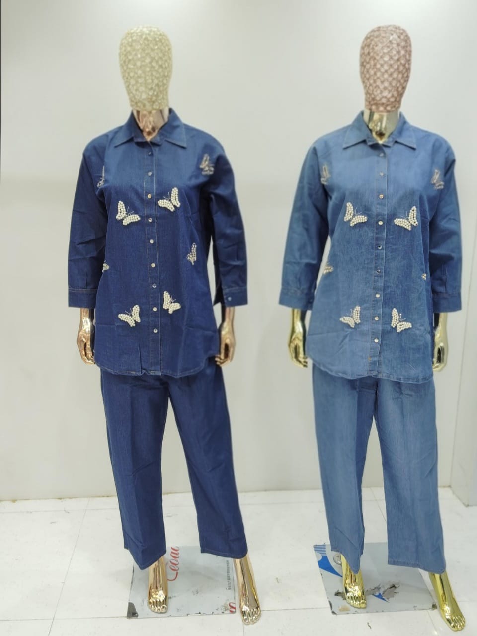 ✨ Denim Butterfly Embroidered Co-ord Set ✨

Upgrade your casual wardrobe with this stylish 2-piece denim co-ord set featuring a button-down shirt and matching pants. Designed with delicate butterfly embroidery, this outfit combines comfort with chic fashi